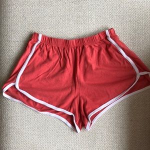 red shorts